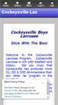 Mobile Screenshot of cockeysvillelax.com